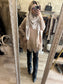 Robe pull DENTELLE camel