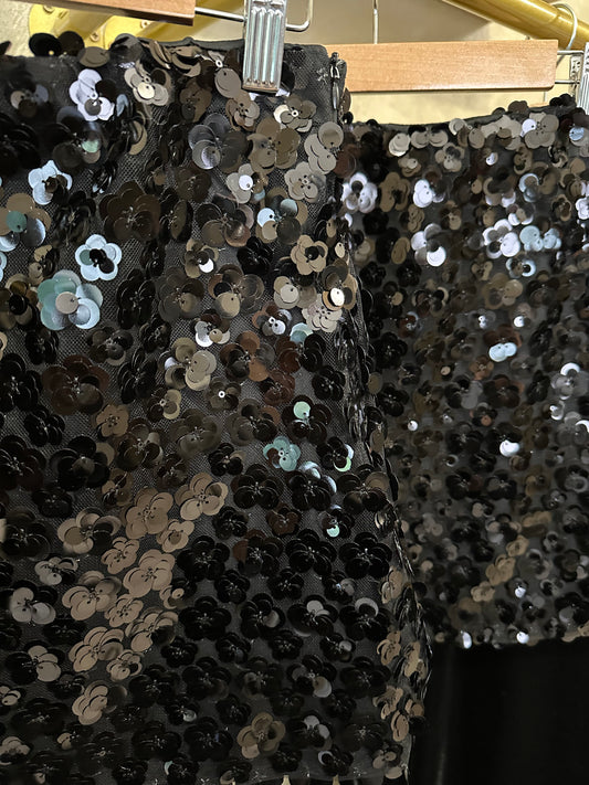 Jupe SEQUINS FLEURS