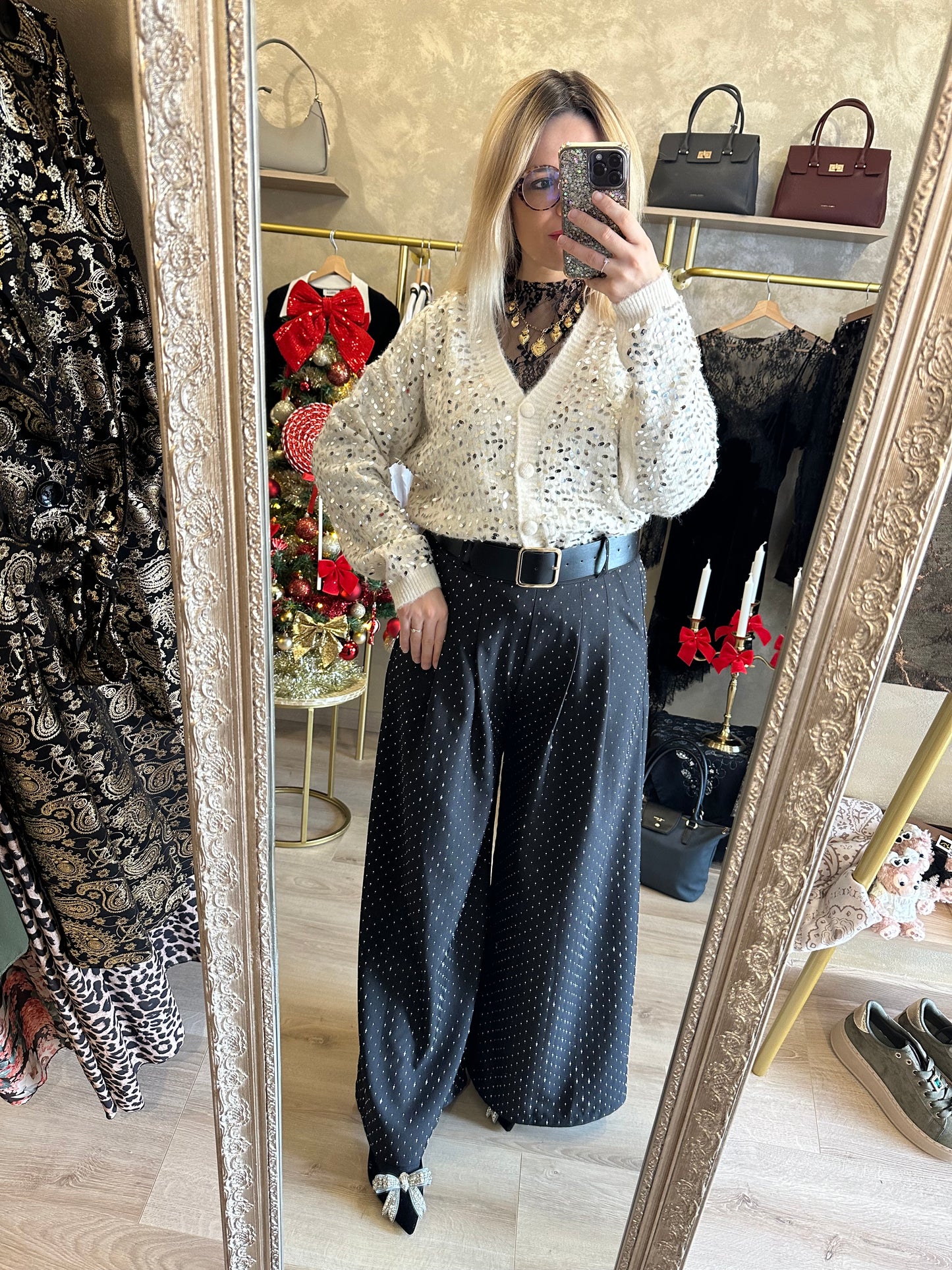 Gilet SEQUINS blanc