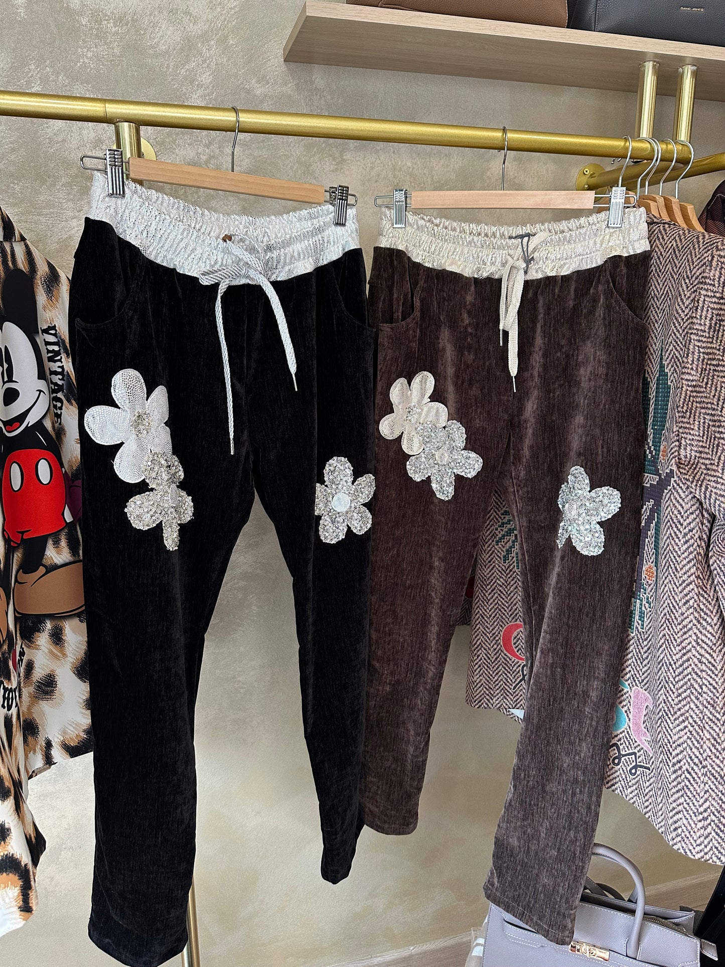 Pantalon VELOURS chocolat