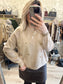 Pull CŒURS beige