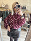 Blouse POIS bordeaux