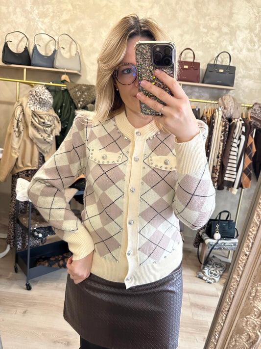 Cardigan JACQUARD strass