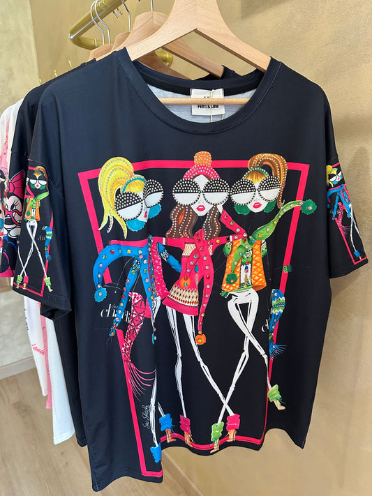 T-shirt LILY, DAISY & JOY noir