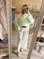 Pull BIJOUX vert pastel