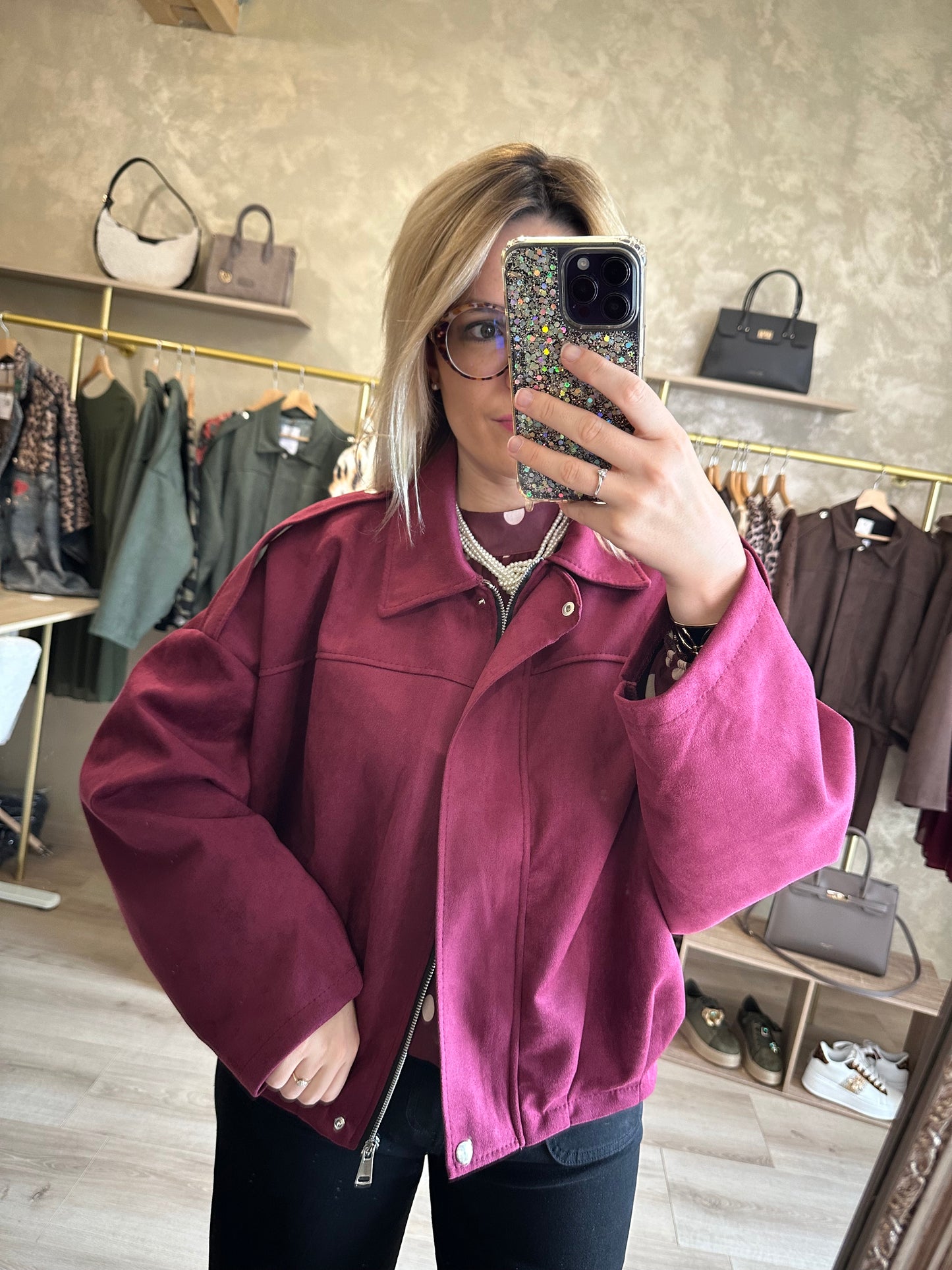 Blouson NEW-YORK bordeaux
