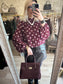 Blouse POIS bordeaux