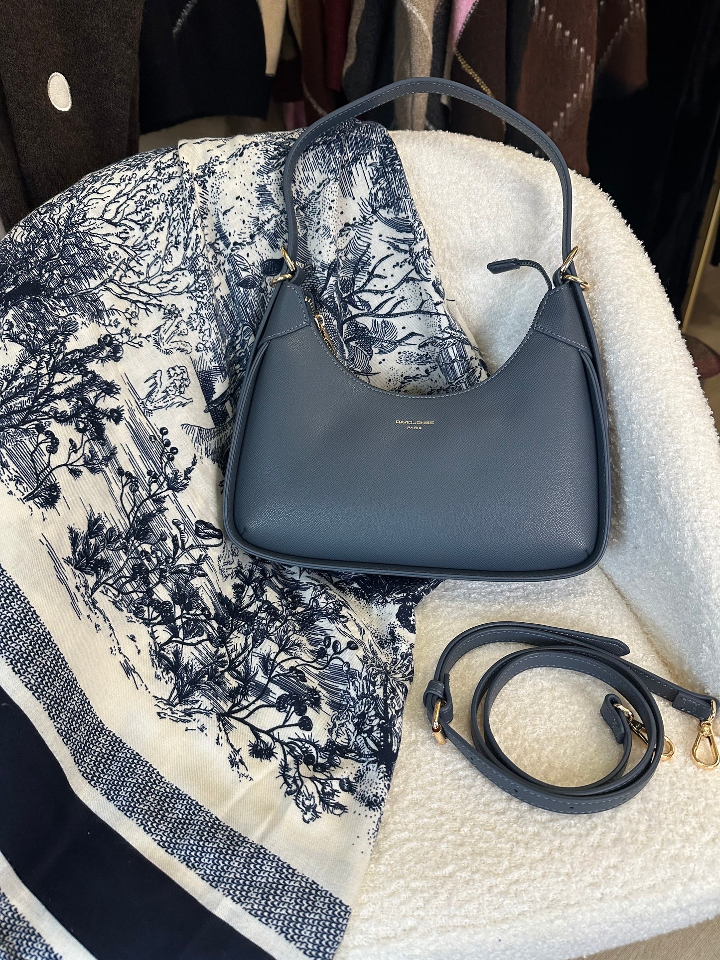 Écharpe TOILE DE JOUY bleu