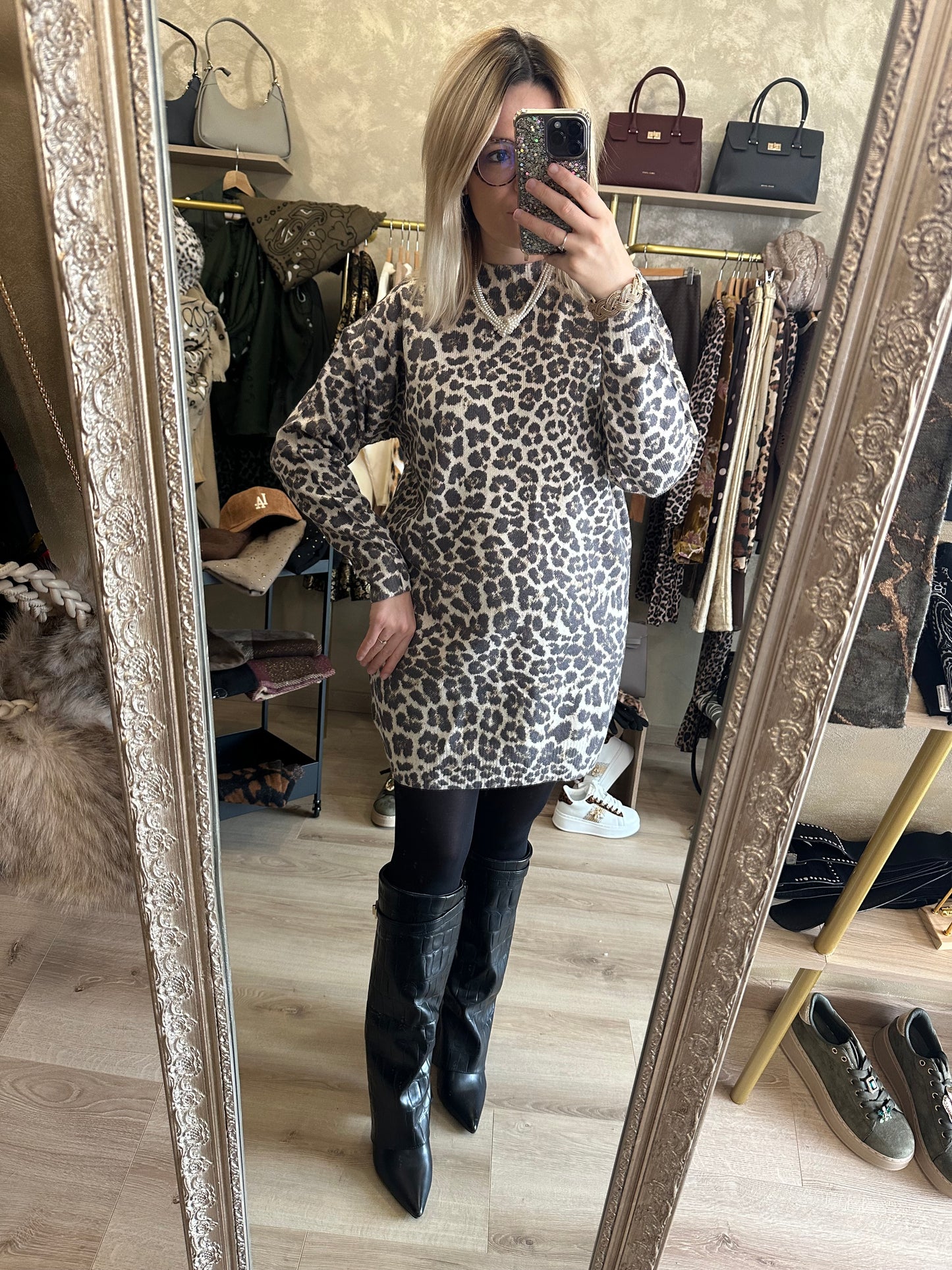 Robe pull LÉOPARD