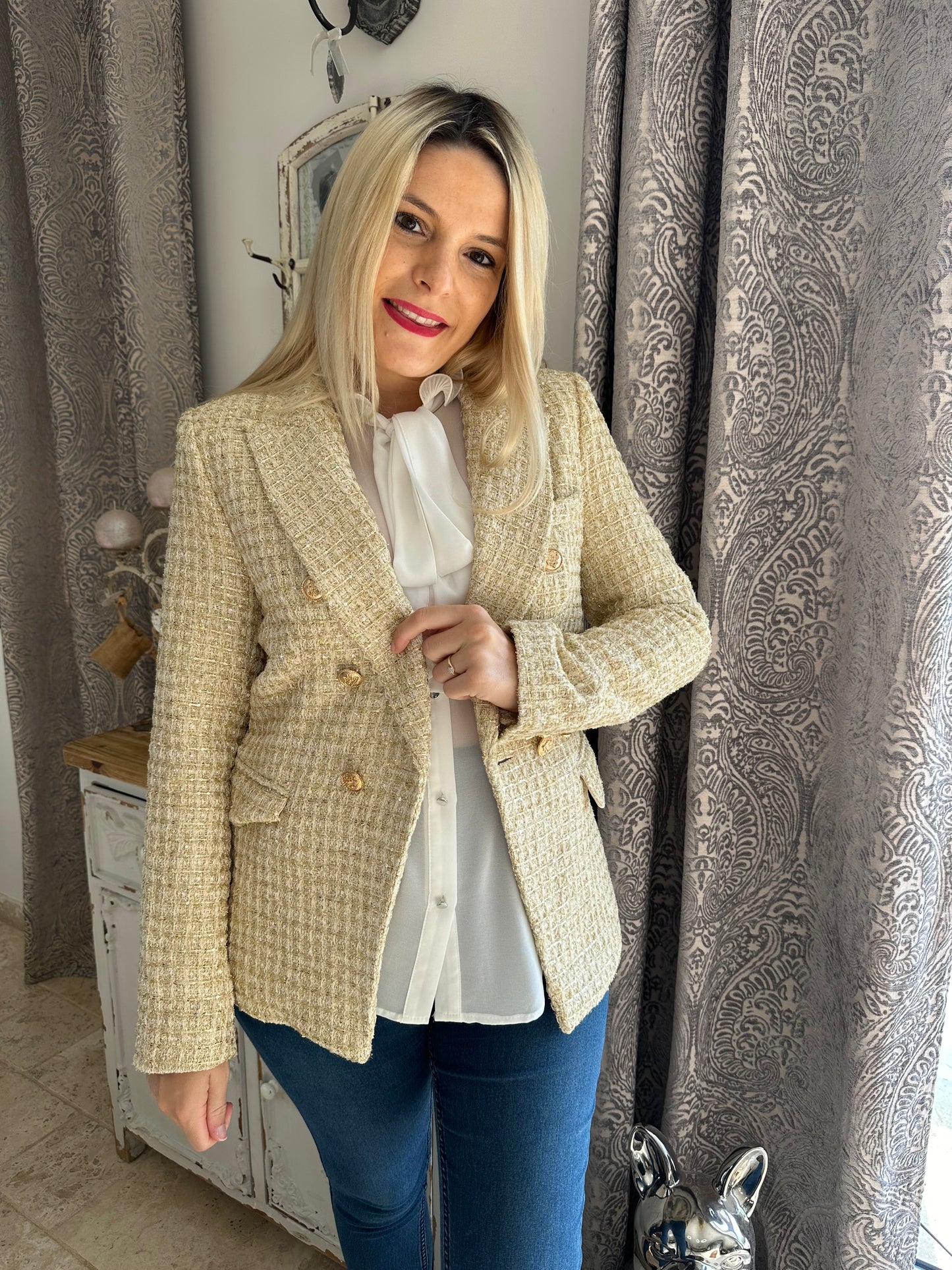 Blazer PARIS tweed doré