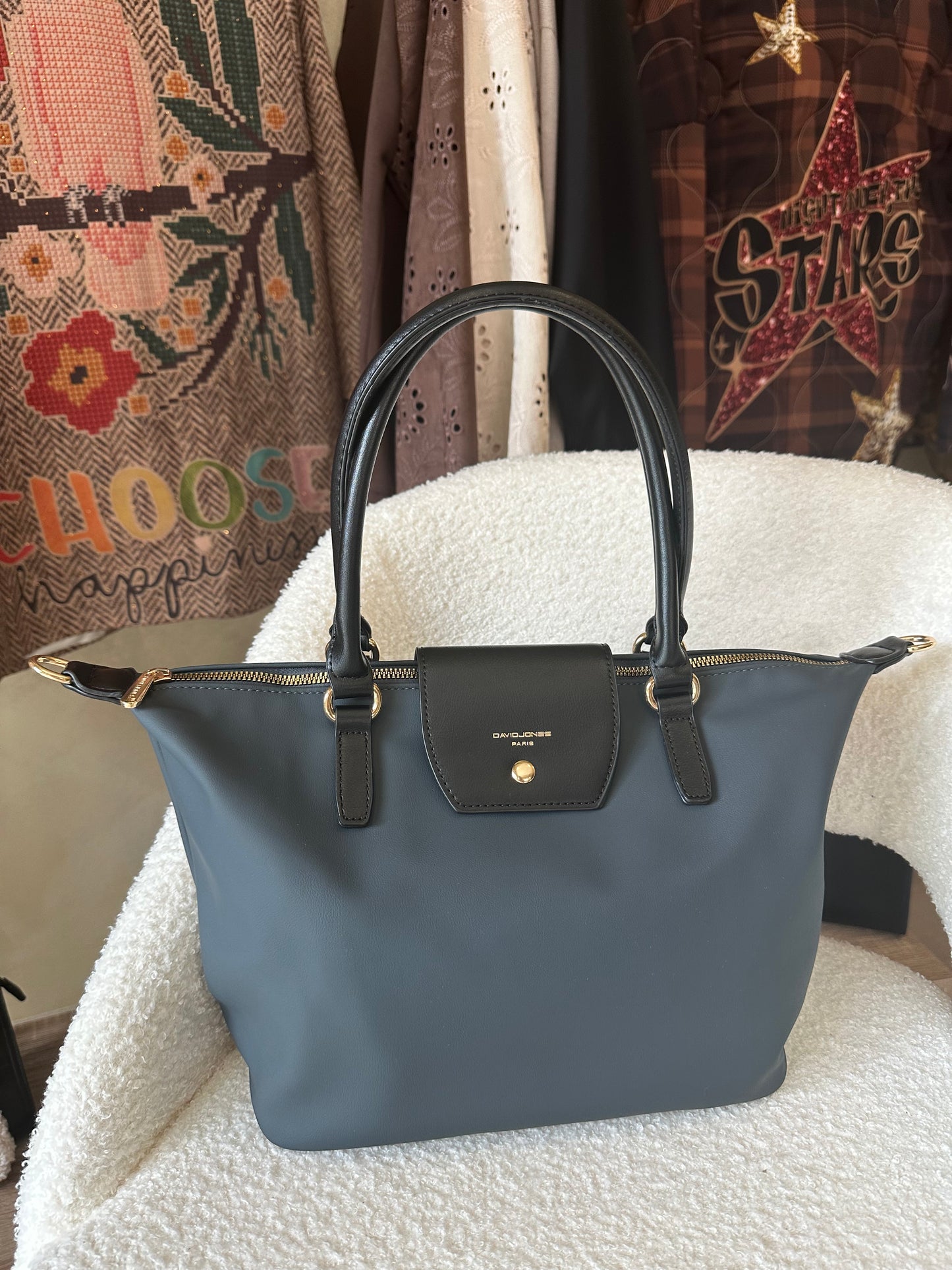 Sac PYRAMIDE gris foncé et noir