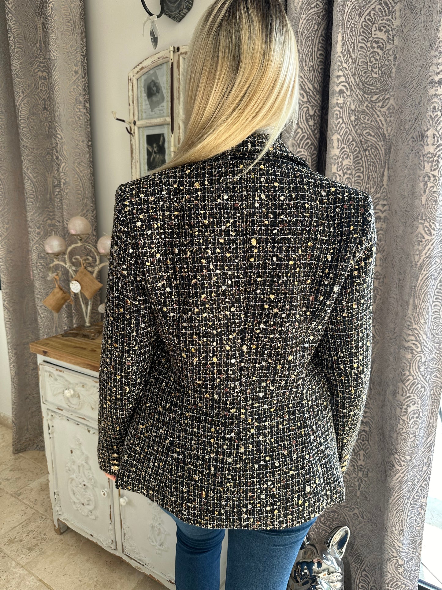 Blazer PARIS tweed noir
