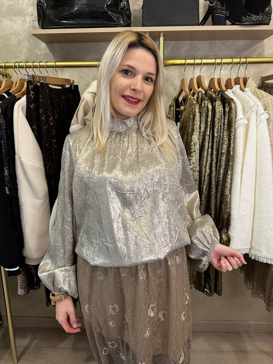 Blouse LICES doré beige
