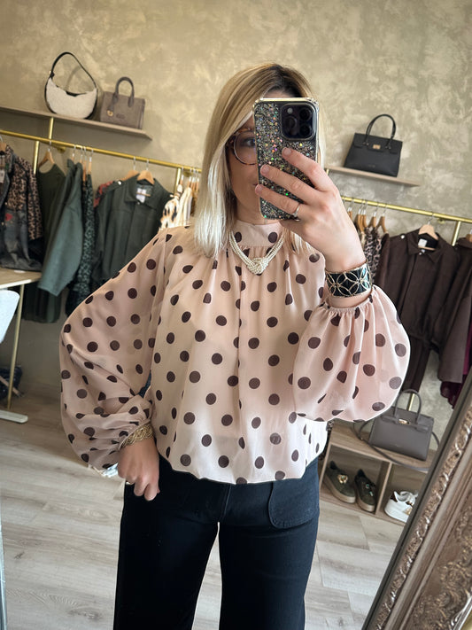 Blouse POIS crème