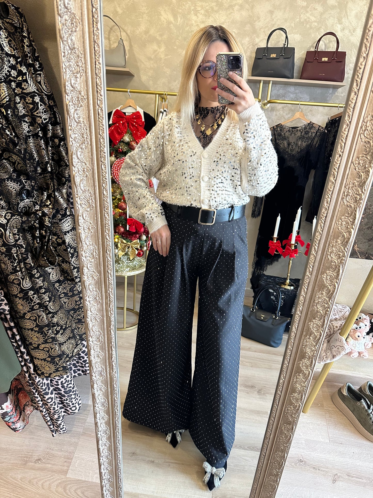 Gilet SEQUINS blanc