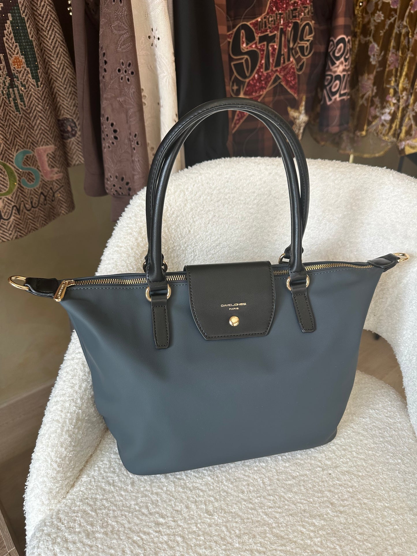 Sac PYRAMIDE gris foncé et noir