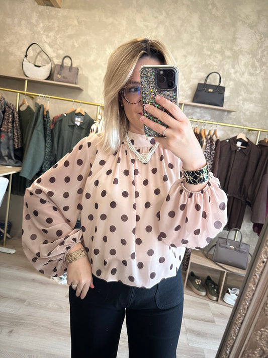Blouse POIS crème